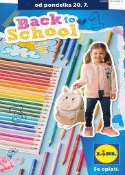 1. strana letáka Lidl 20. 7. - 31. 8. 2026 Back to school