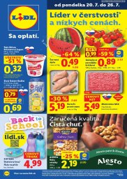 1. strana letáka Lidl 20. 7. - 26. 7. 2026 