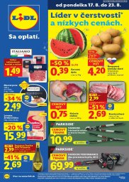 Lidl leták  s platnosťou 17. 8. - 23. 8. 2026 