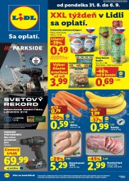 1. strana letáka Lidl 31. 8. - 6. 9. 2026 