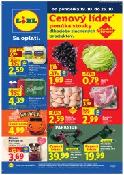 1. strana letáka Lidl 19. 10. – 25. 10. 2026 